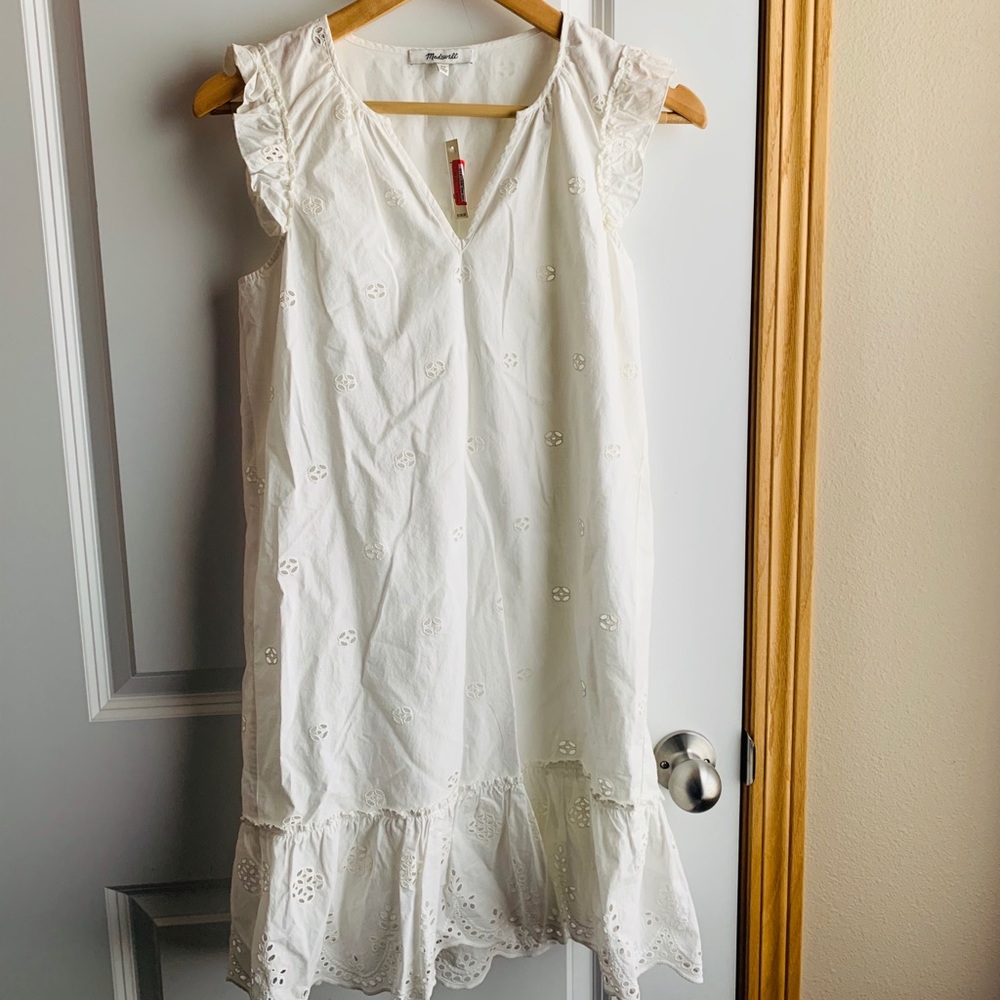 New Madewell white dress